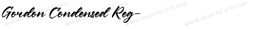 Gordon Condensed Reg字体转换